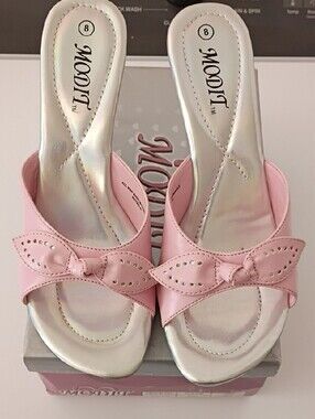 2000s Women's Pink Clear Heeled Sandals💕